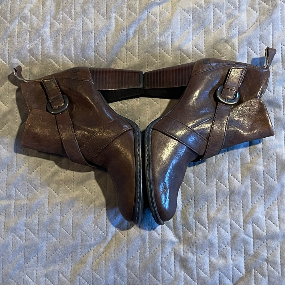 Born side zipper ankle boots womens 7.5 EUC brown - Picture 6 of 13